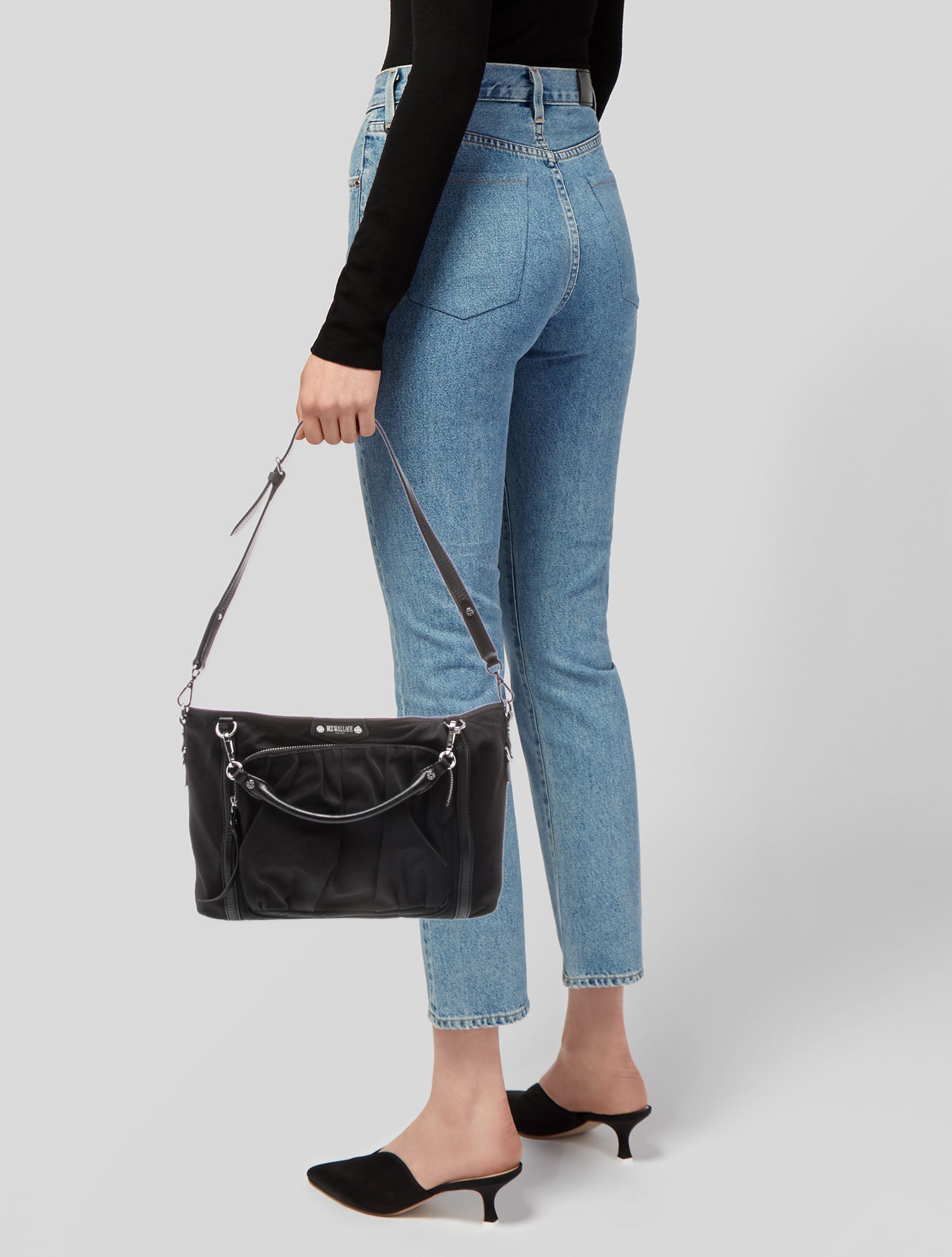 MZ Wallace Mini Crosby Crossbody Bag - Black Crossbody Bags