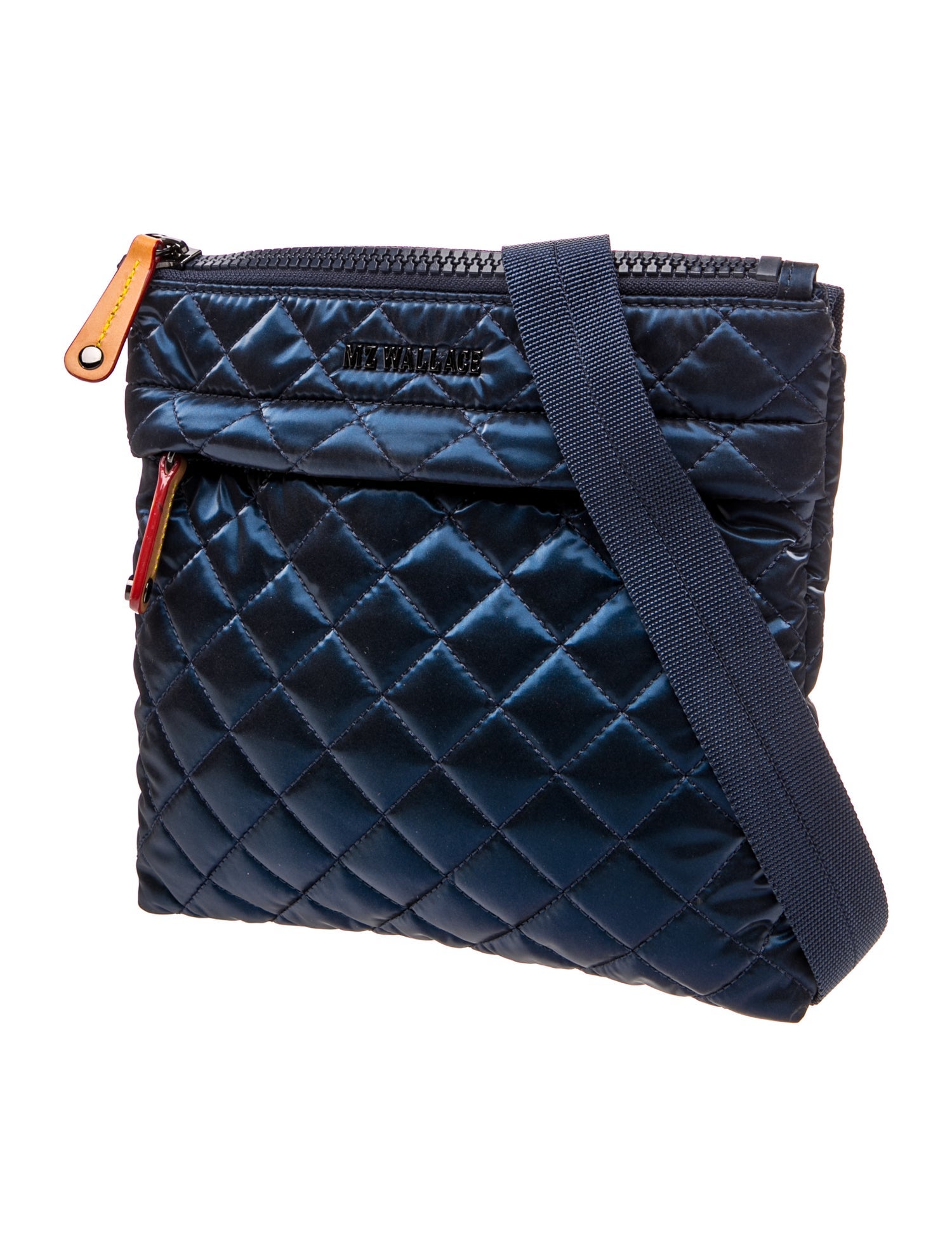 MZ Wallace Nylon Messenger Bag - Blue Crossbody Bags, Handbags