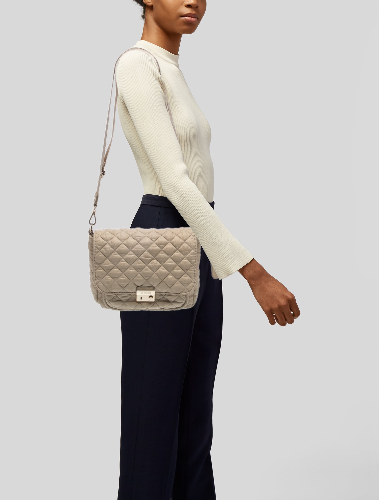 MZ Wallace Tweed Top Handle Bag w/ Tags - Black Handle Bags