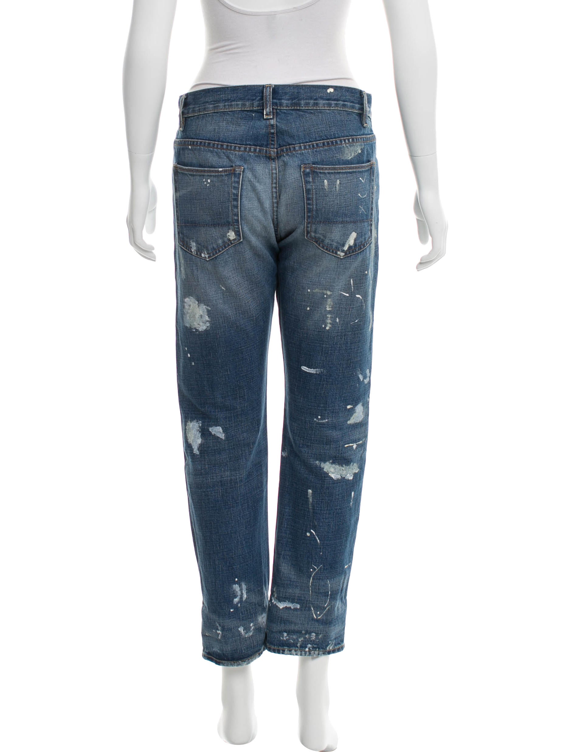 NSF Cropped Paint Splatter Jeans Clothing WN020284 The RealReal
