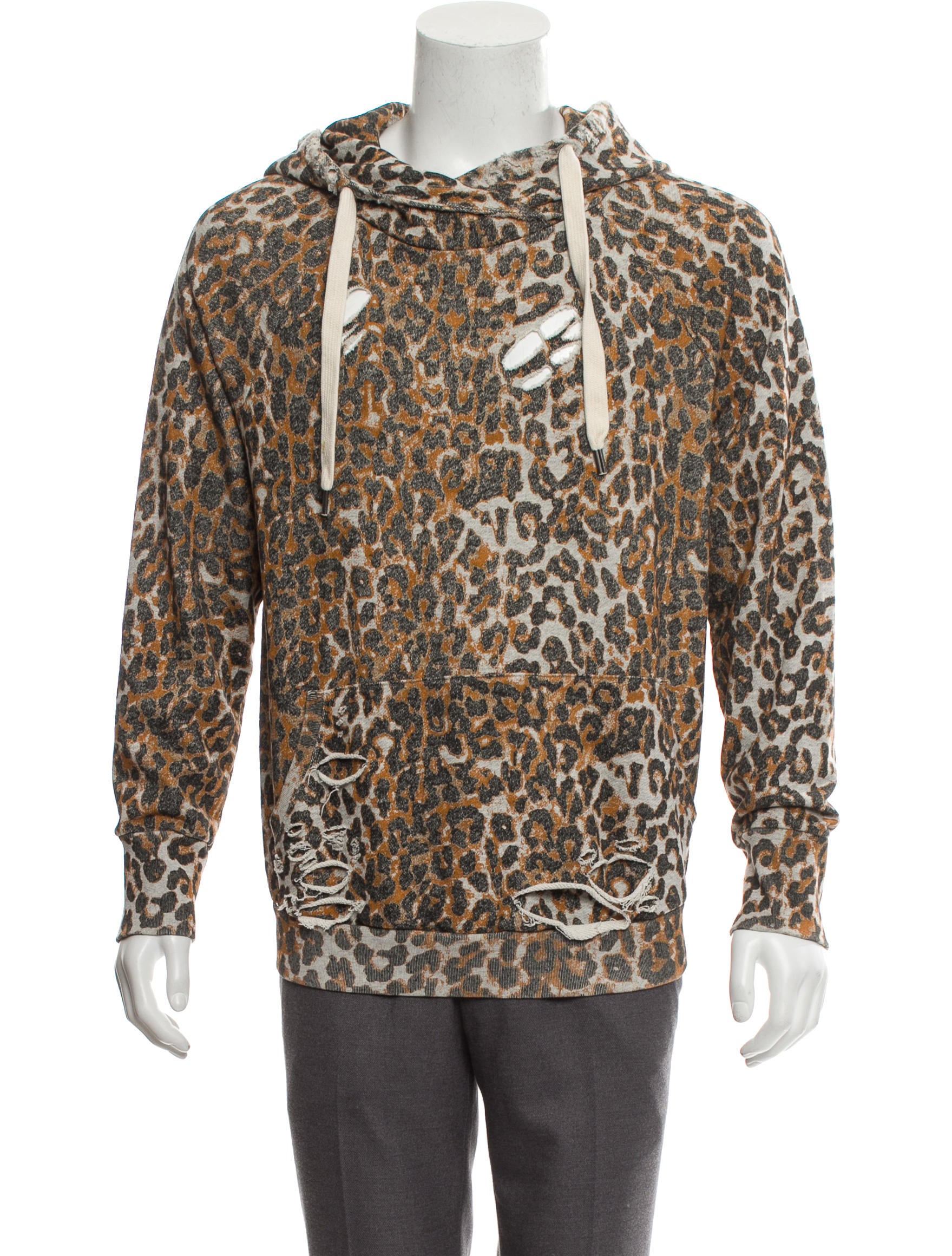 NSF Leopard Print Pullover Hoodie 