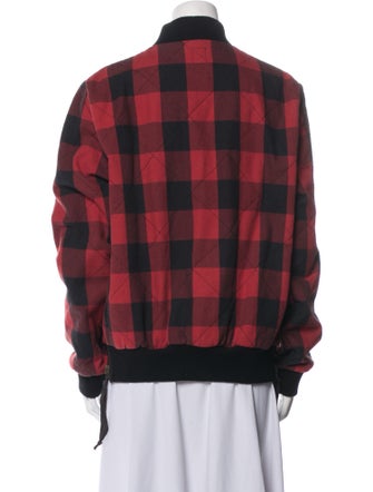 NSF Plaid Print Bomber Jacket