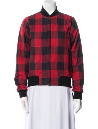 NSF Plaid Print Bomber Jacket