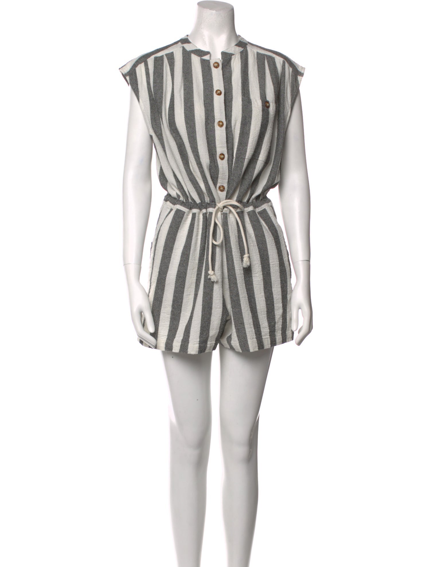 NSF Striped Mock Neck Romper