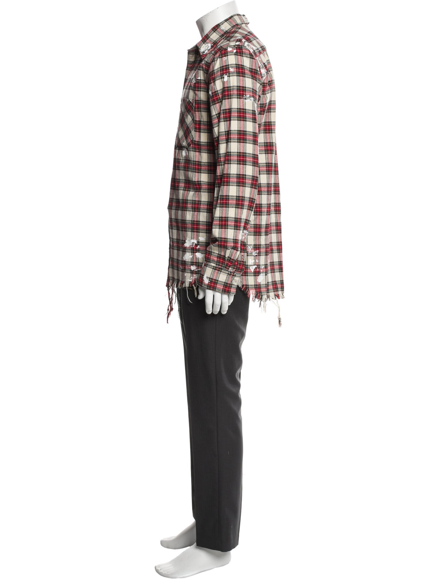 NSF Plaid Print Long Sleeve Shirt