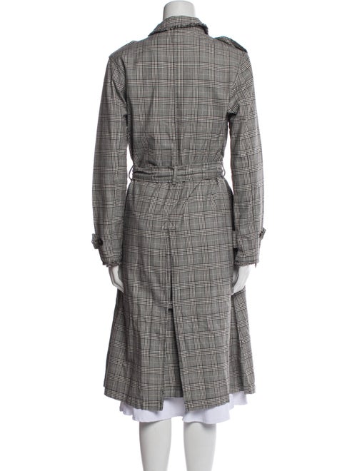 NSF Plaid Print Trench Coat