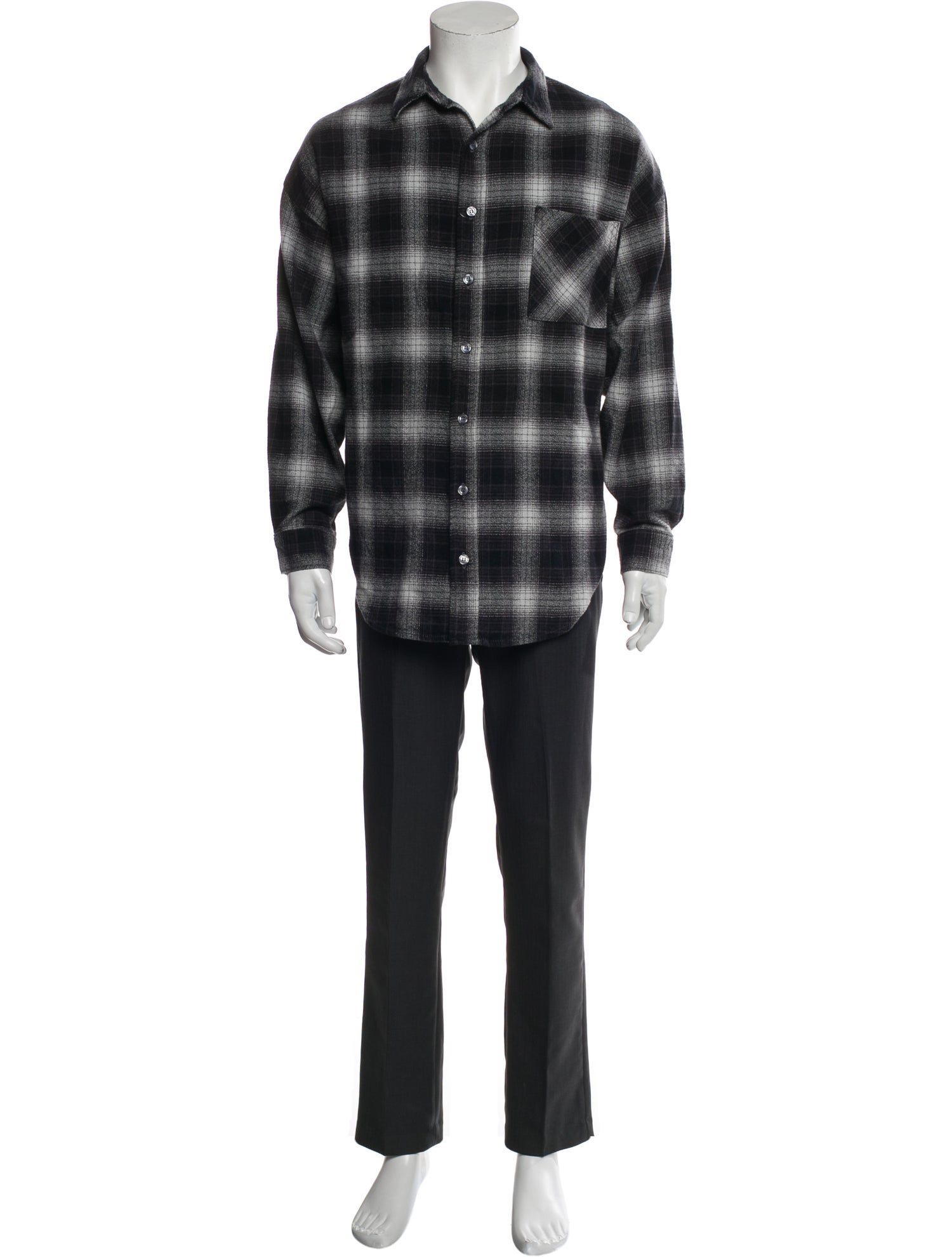 NSF Plaid Print Overcoat