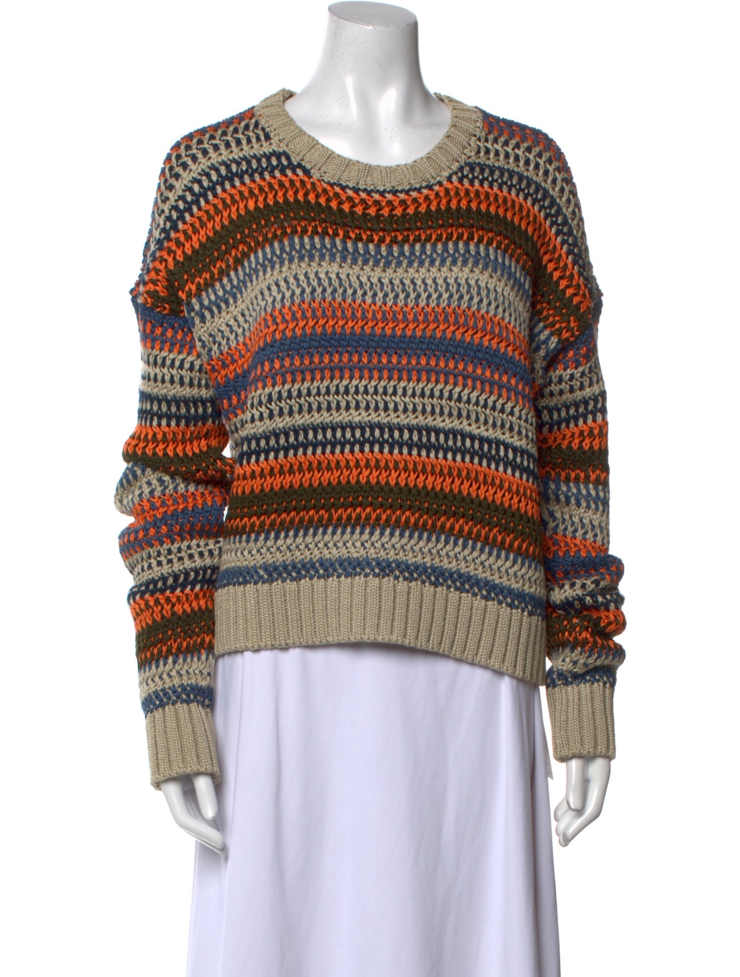 NSF Striped Scoop Neck Sweater