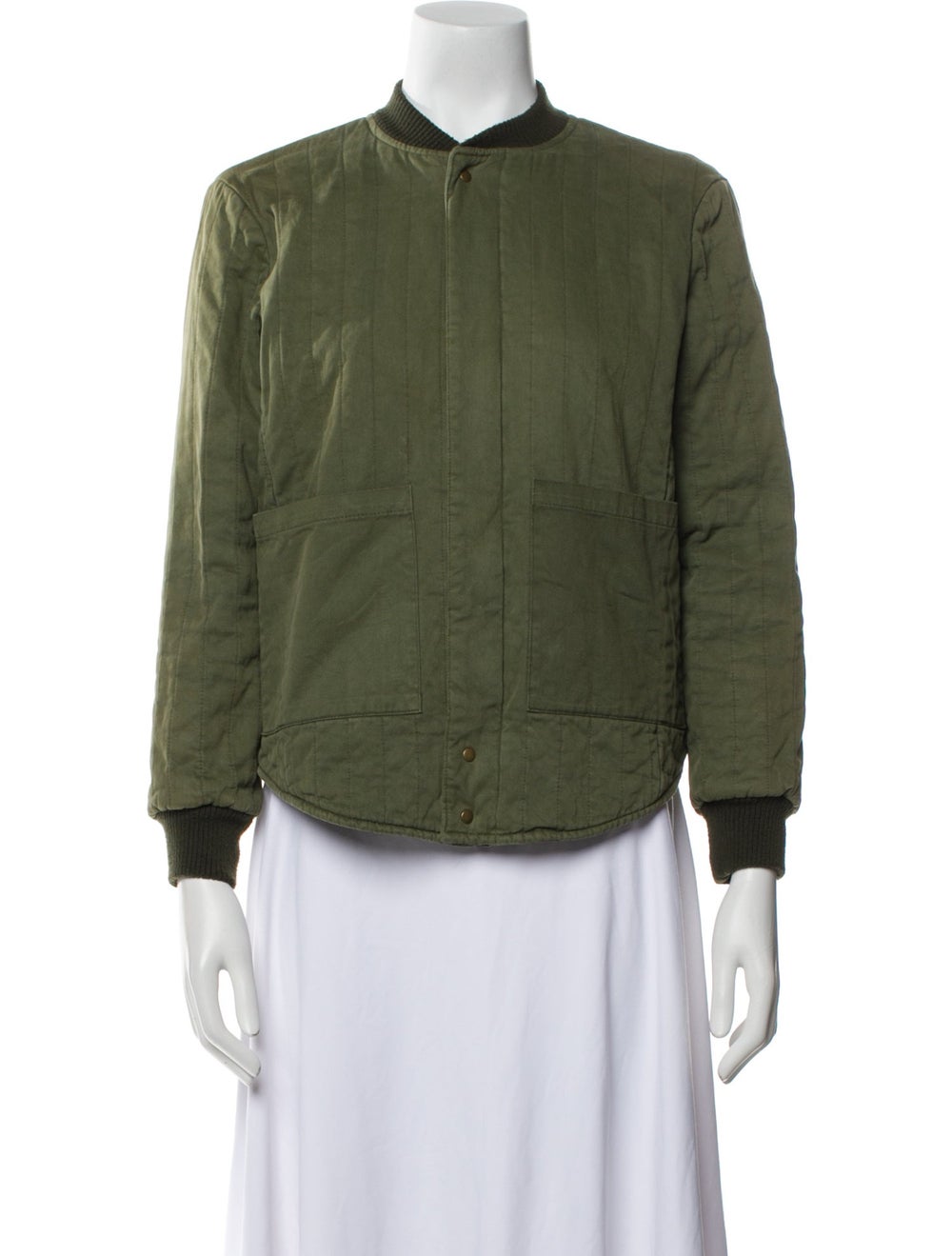 NSF Evening Jacket Green Stand Collar Patch Pocke… - image 1