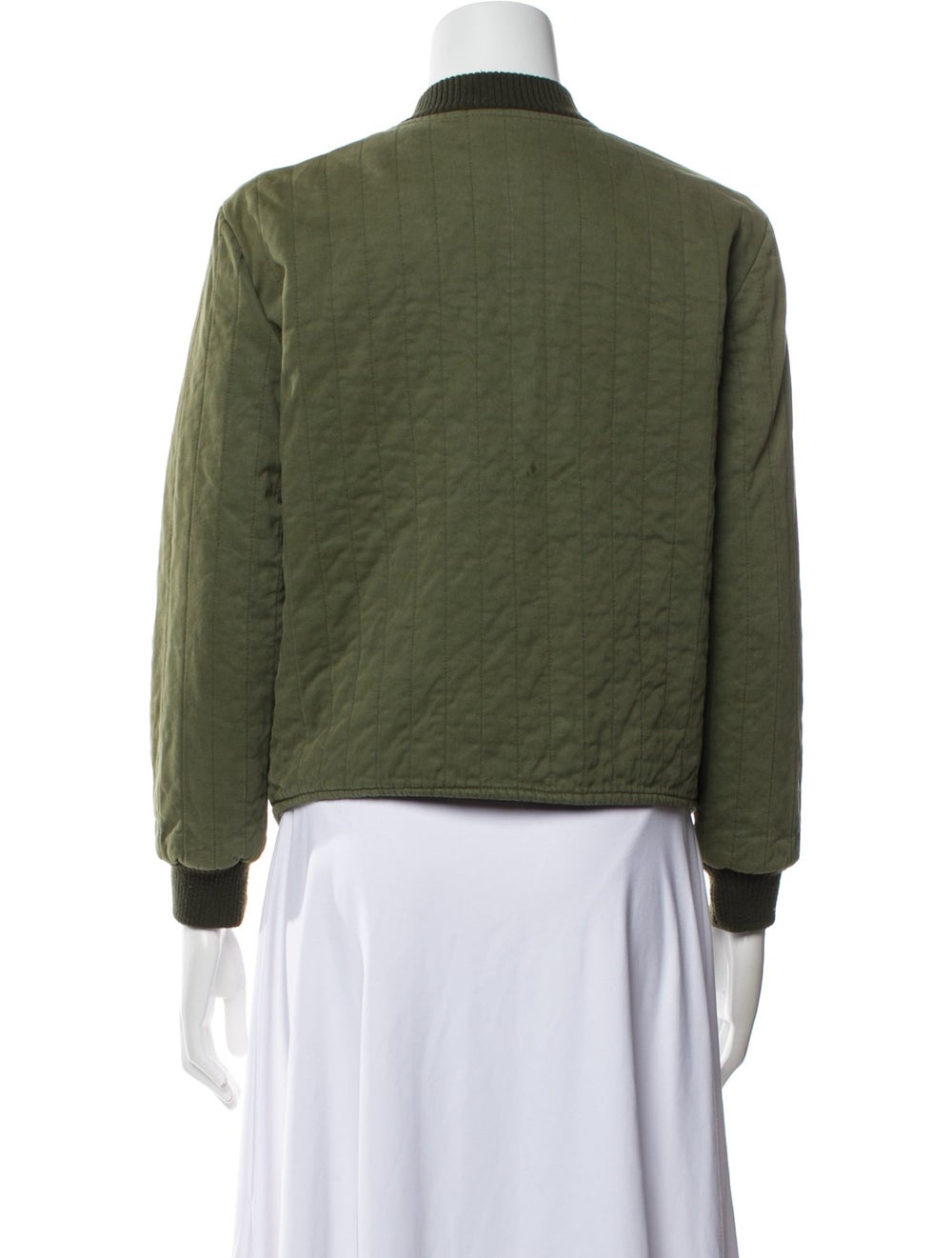 NSF Evening Jacket Green Stand Collar Patch Pocke… - image 3