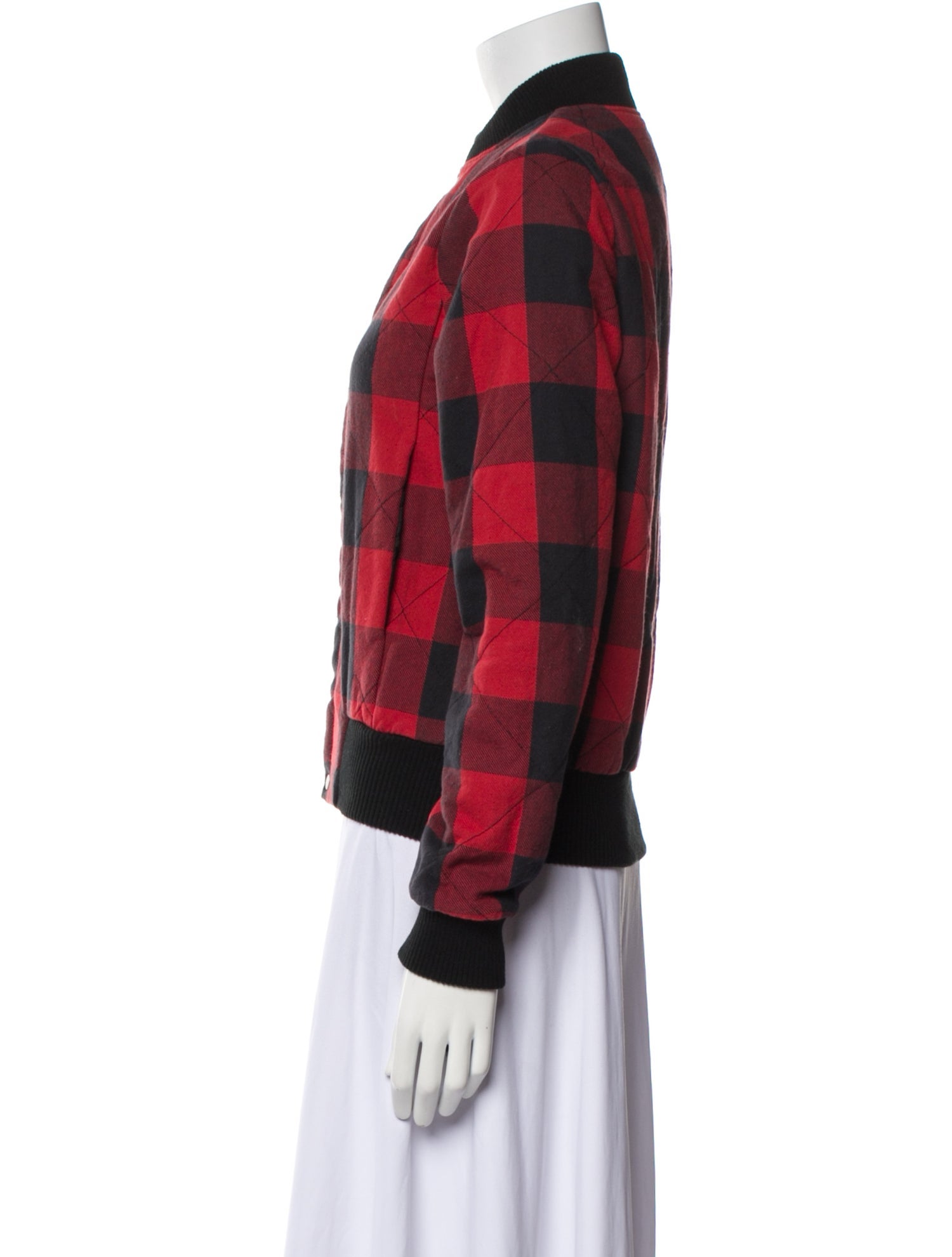 NSF Plaid Print Bomber Jacket