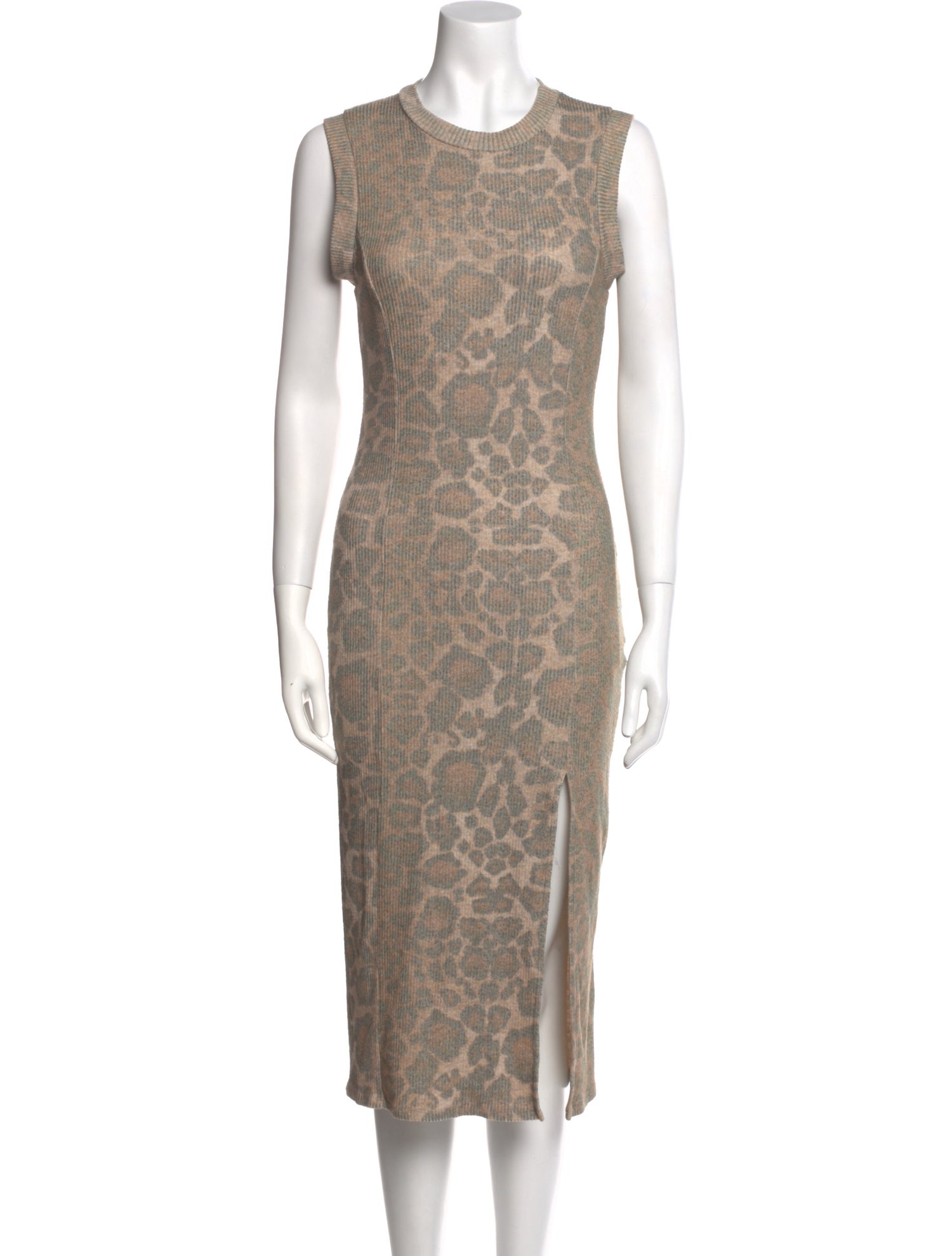 NSF Animal Print Midi Length Dress