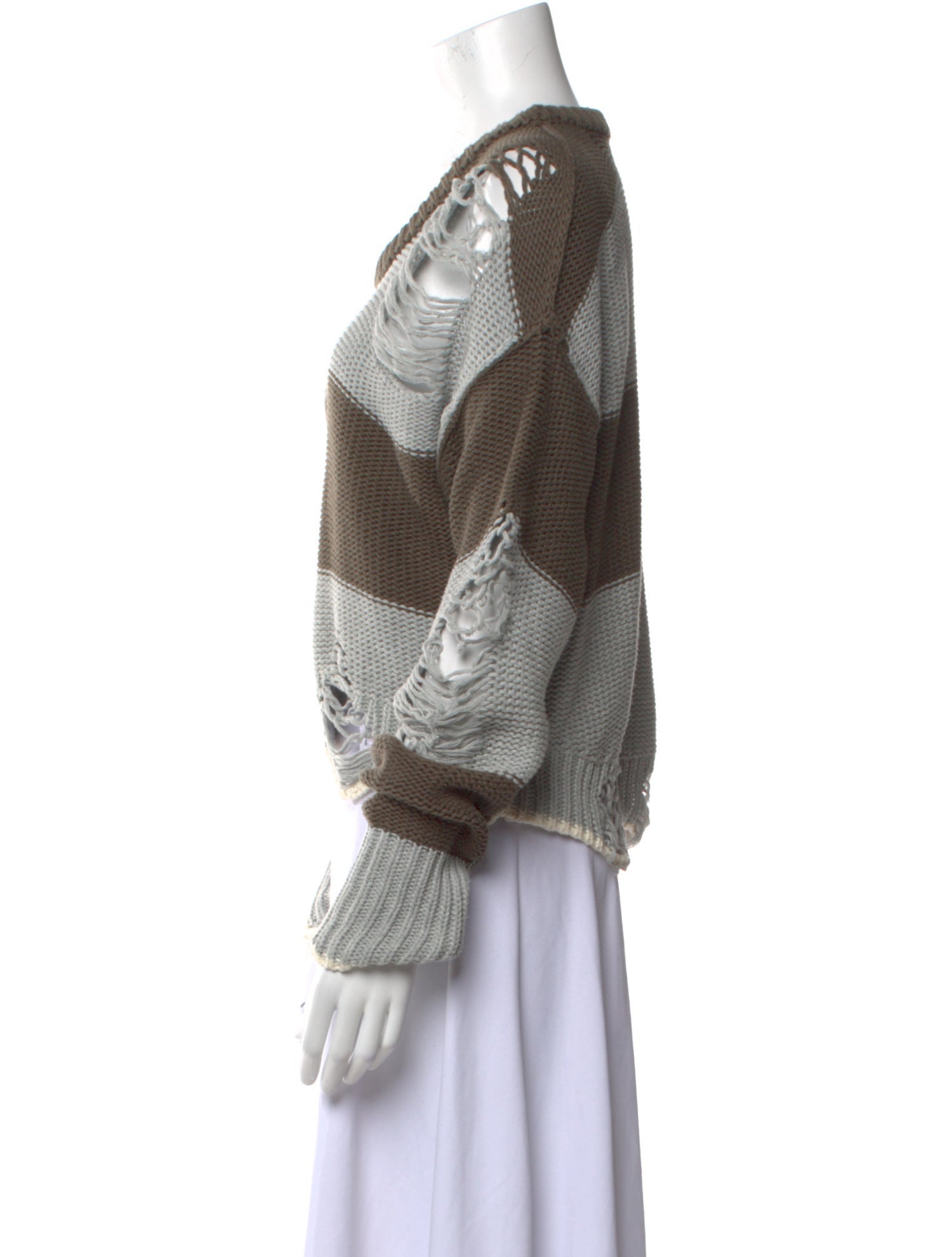 NSF Striped Scoop Neck Sweater