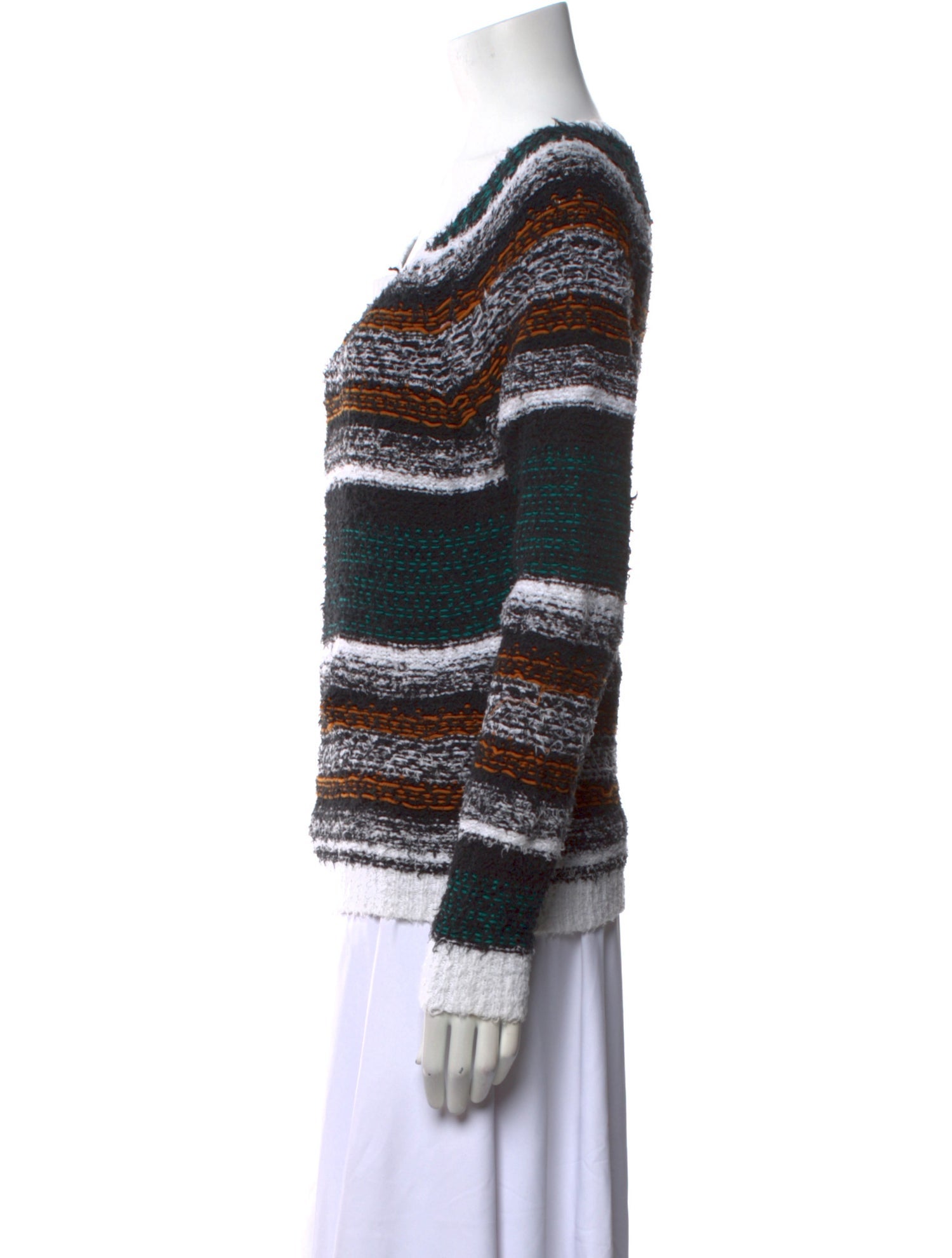 NSF Striped Scoop Neck Sweater