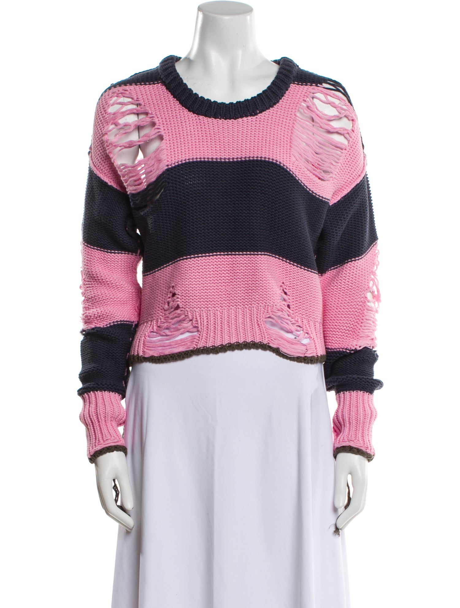NSF Striped Scoop Neck Sweater