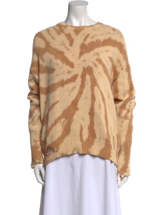 NSF Tie-Dye Print Bateau Neckline Sweater