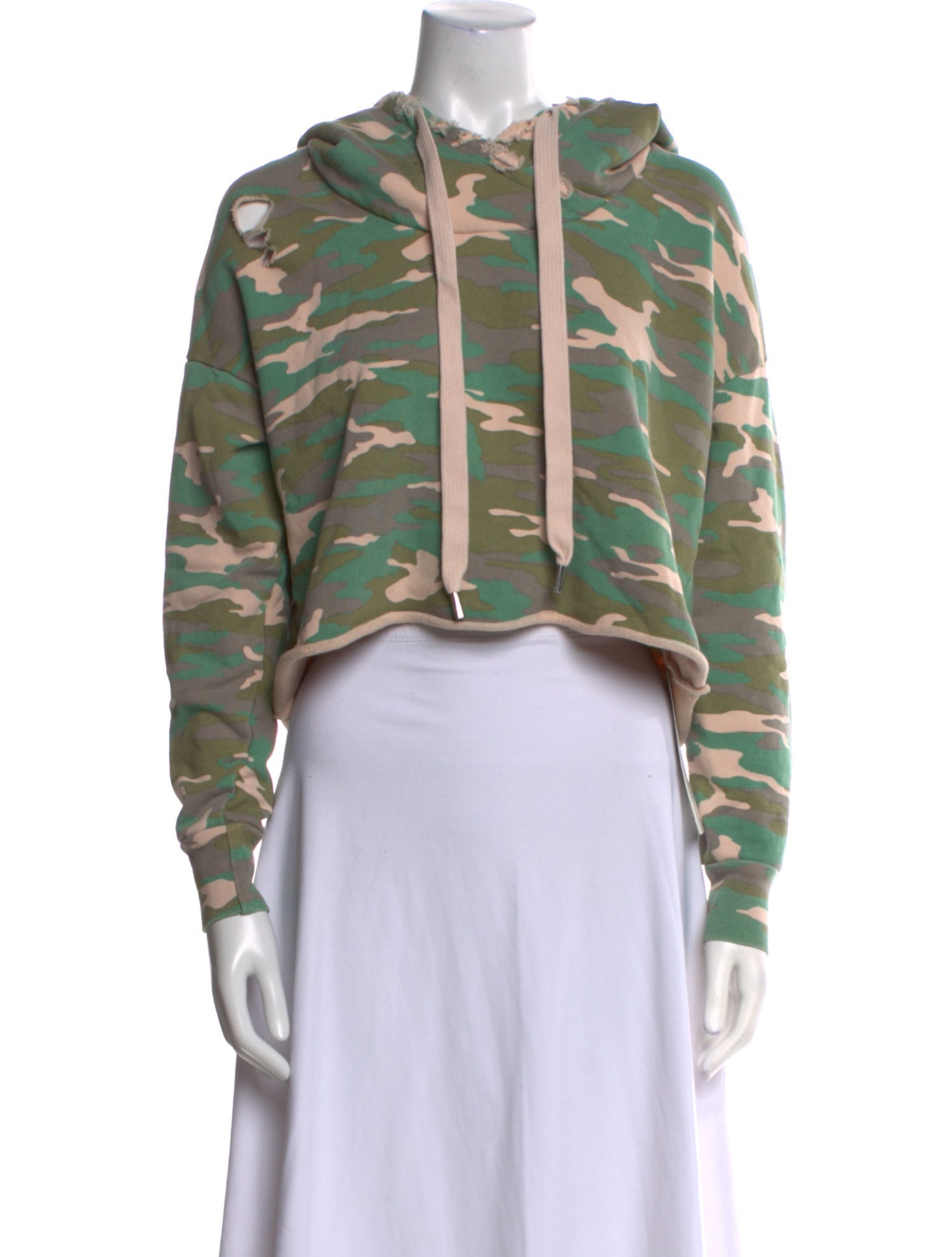 NSF Printed Mock Neck Crop Top