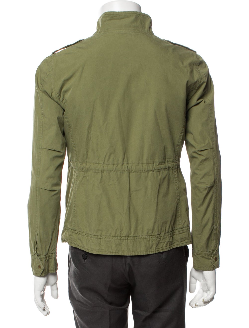 NSF Utility Jacket Green Collar Patch Pockets - image 3