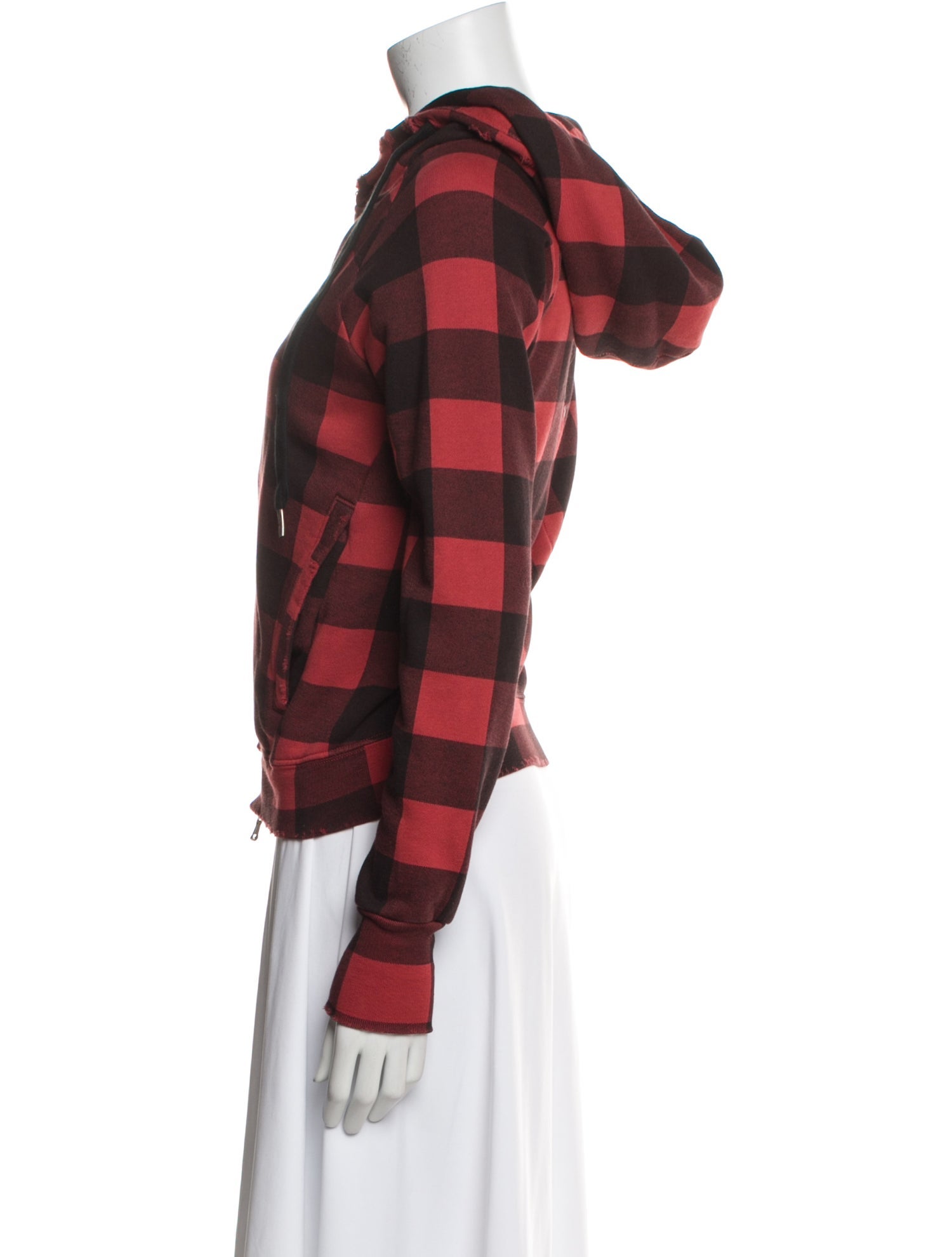 NSF Plaid Print Biker Jacket