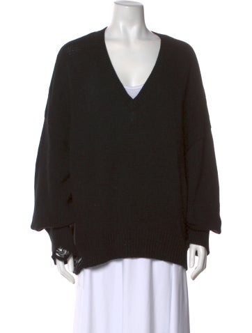 Pre-owned Nsf V-neck Sweater In Black