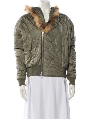 Pre-owned Nsf Bomber Jacket In Green