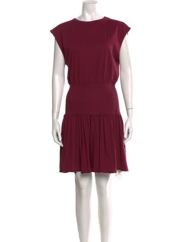 Pre-owned Nsf Bateau Neckline Mini Dress In Burgundy