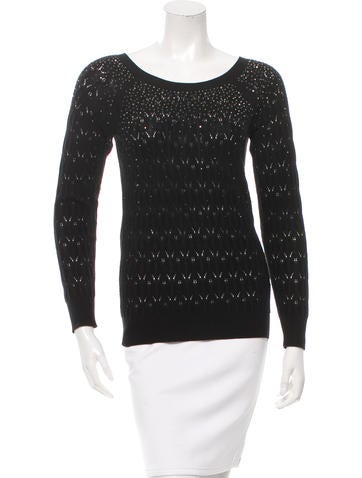 Magaschoni Embellished Silk Sweater