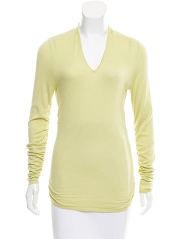 Magaschoni Cashmere Ruched Sweater