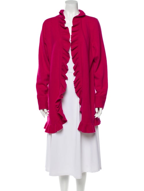 Magaschoni Cashmere Open Front Sweater Pink