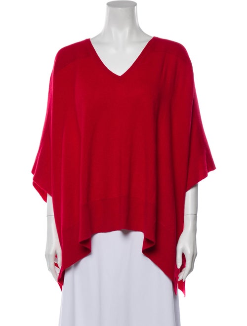 Magaschoni Cashmere Poncho Red