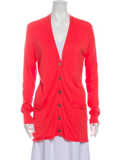 Magaschoni V-Neck Sweater Orange