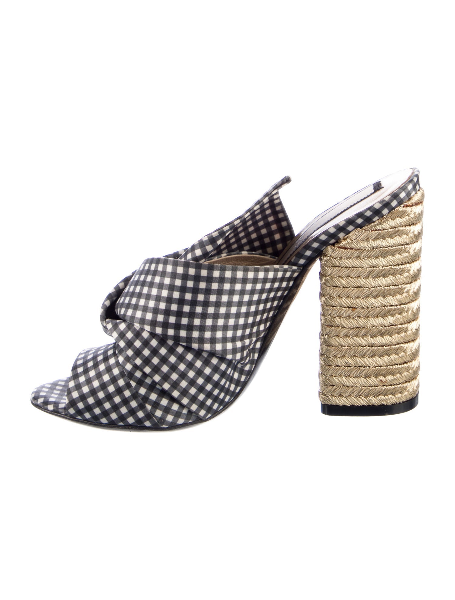 N21 x Wolford Nylon Plaid Print Slides