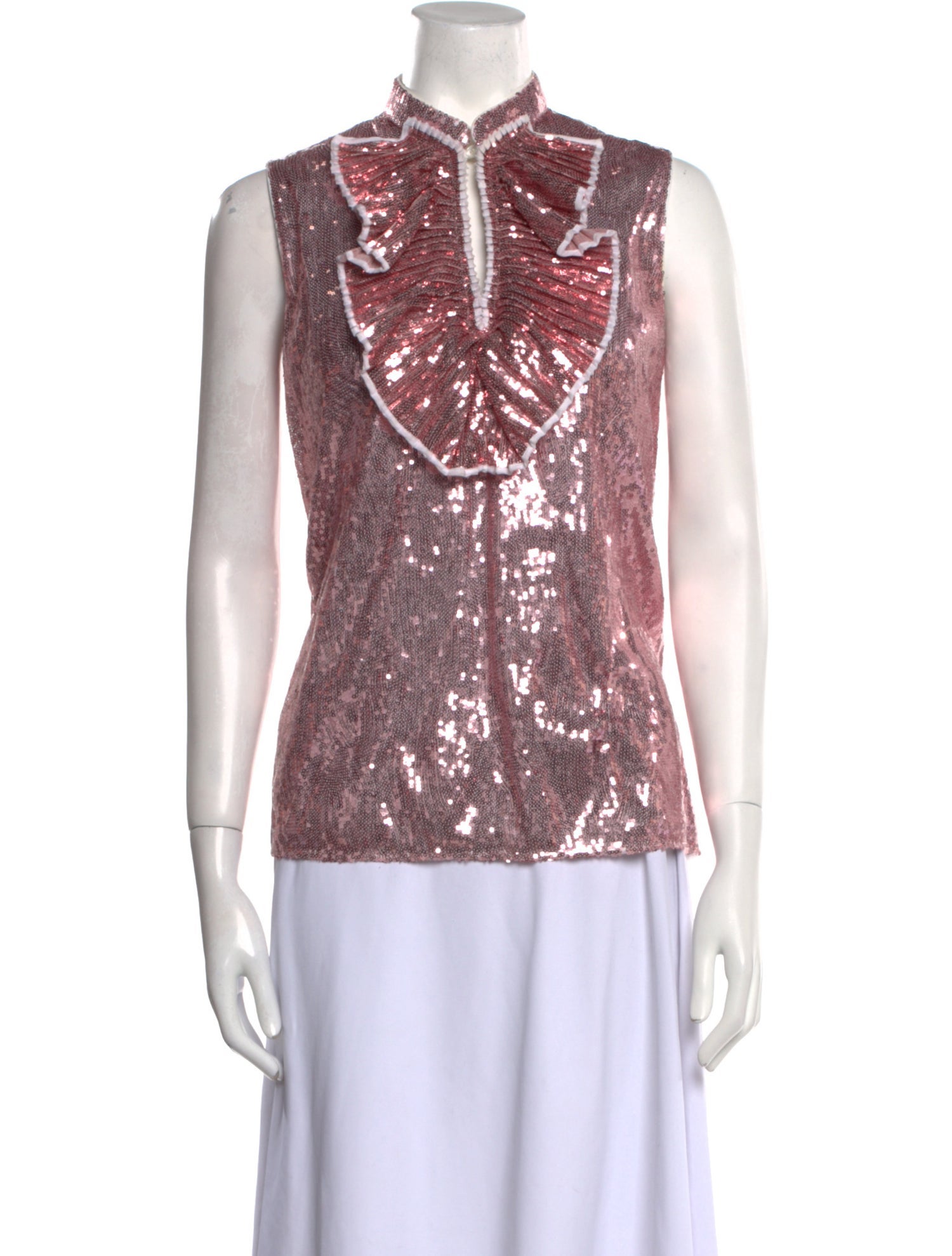 N21 x Wolford Patterned Mock Neck Top