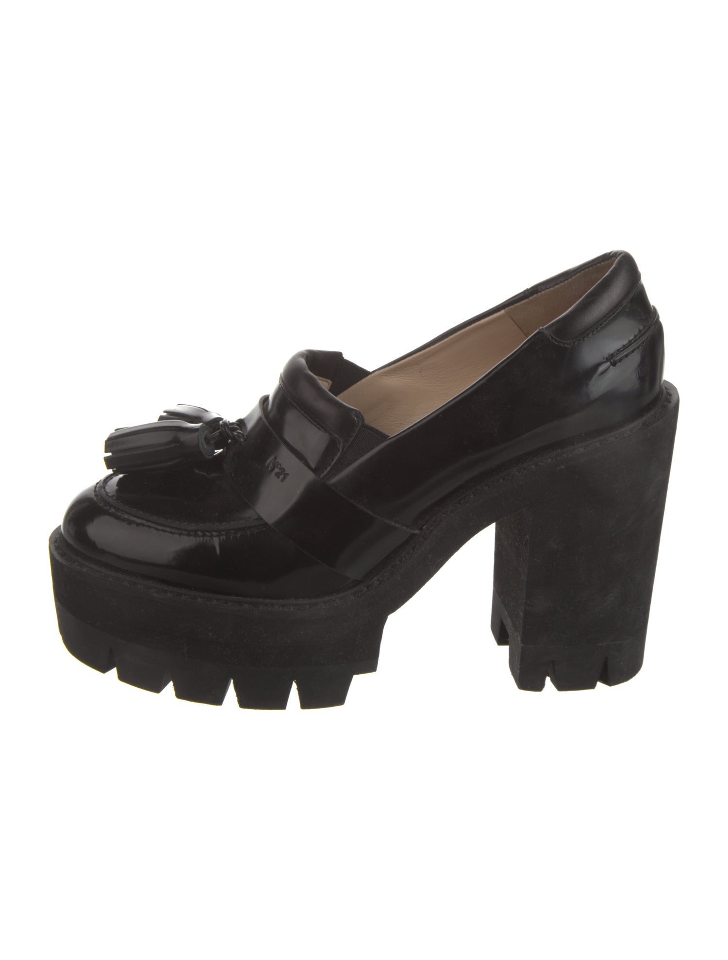 N21 x Wolford Leather Tassel Accents Pumps