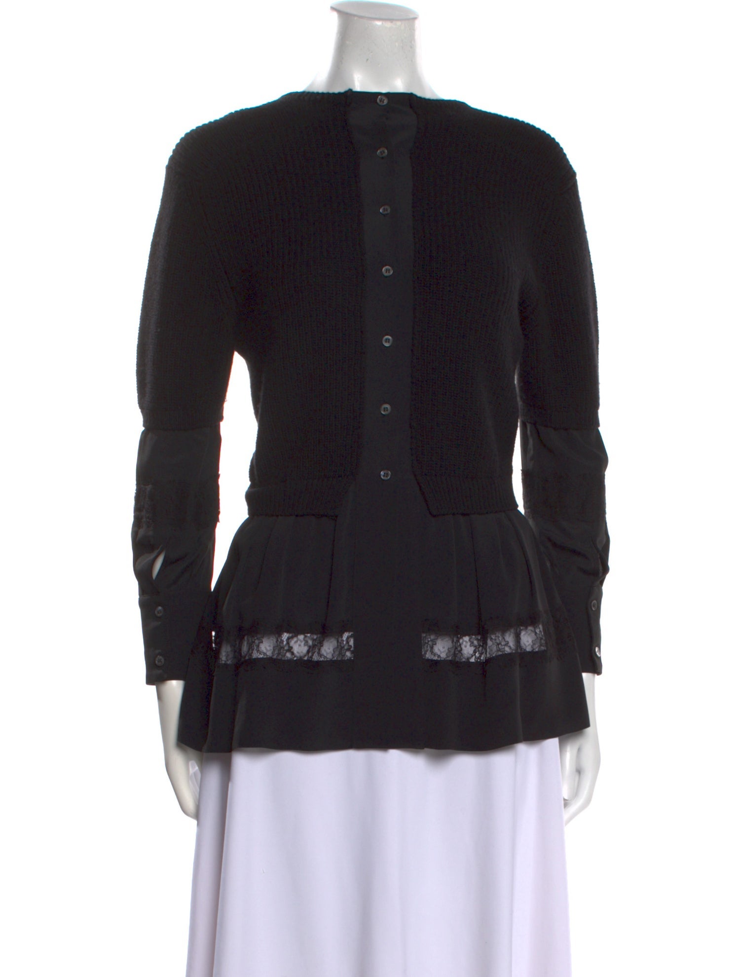 N21 x Wolford Virgin Wool Scoop Neck Sweater