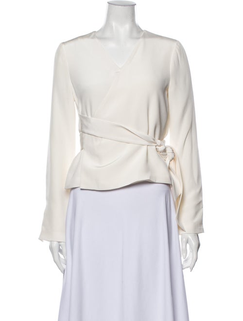 Partow Silk V-Neck Blouse White