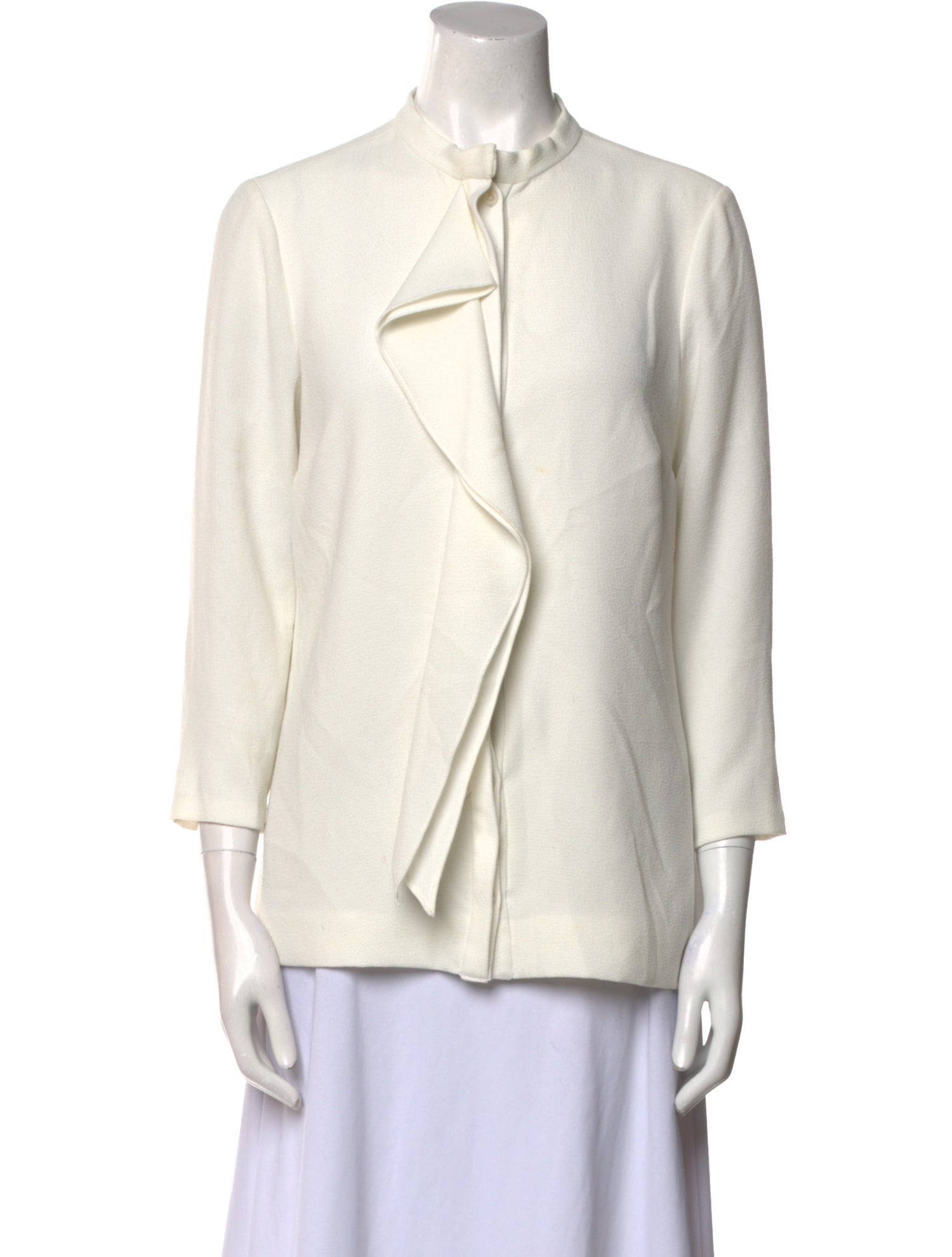 Partow Crew Neck Three-Quarter Sleeve Blouse