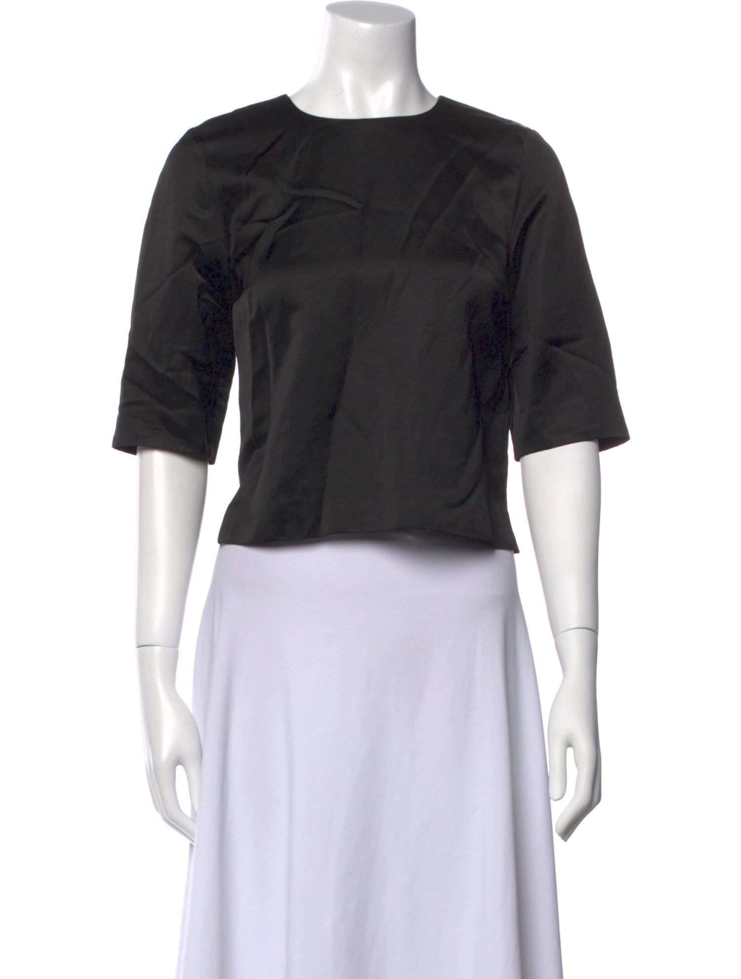 Partow Crew Neck Short Sleeve Crop Top