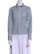 Partow Striped Long Sleeve Button-Up Top