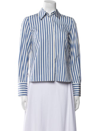 Partow Striped Long Sleeve Button-Up Top