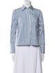 Partow Striped Long Sleeve Button-Up Top