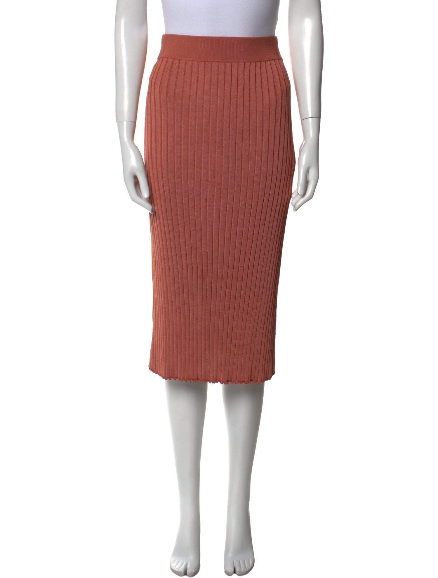 Partow Pleated Accents Knee-Length Skirt