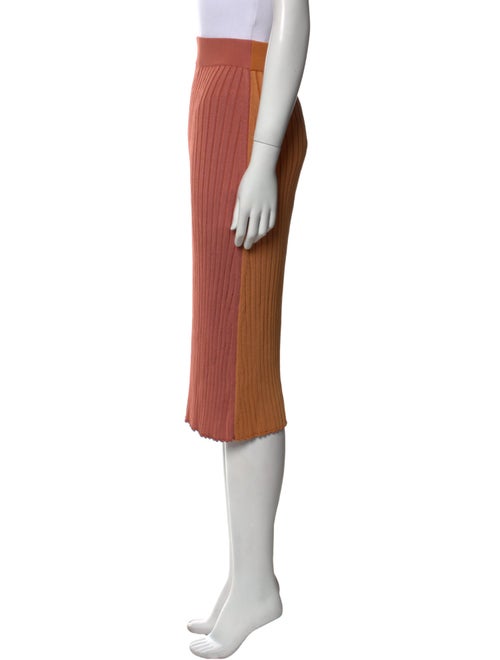 Partow Pleated Accents Knee-Length Skirt