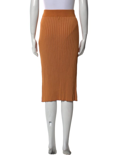 Partow Pleated Accents Knee-Length Skirt