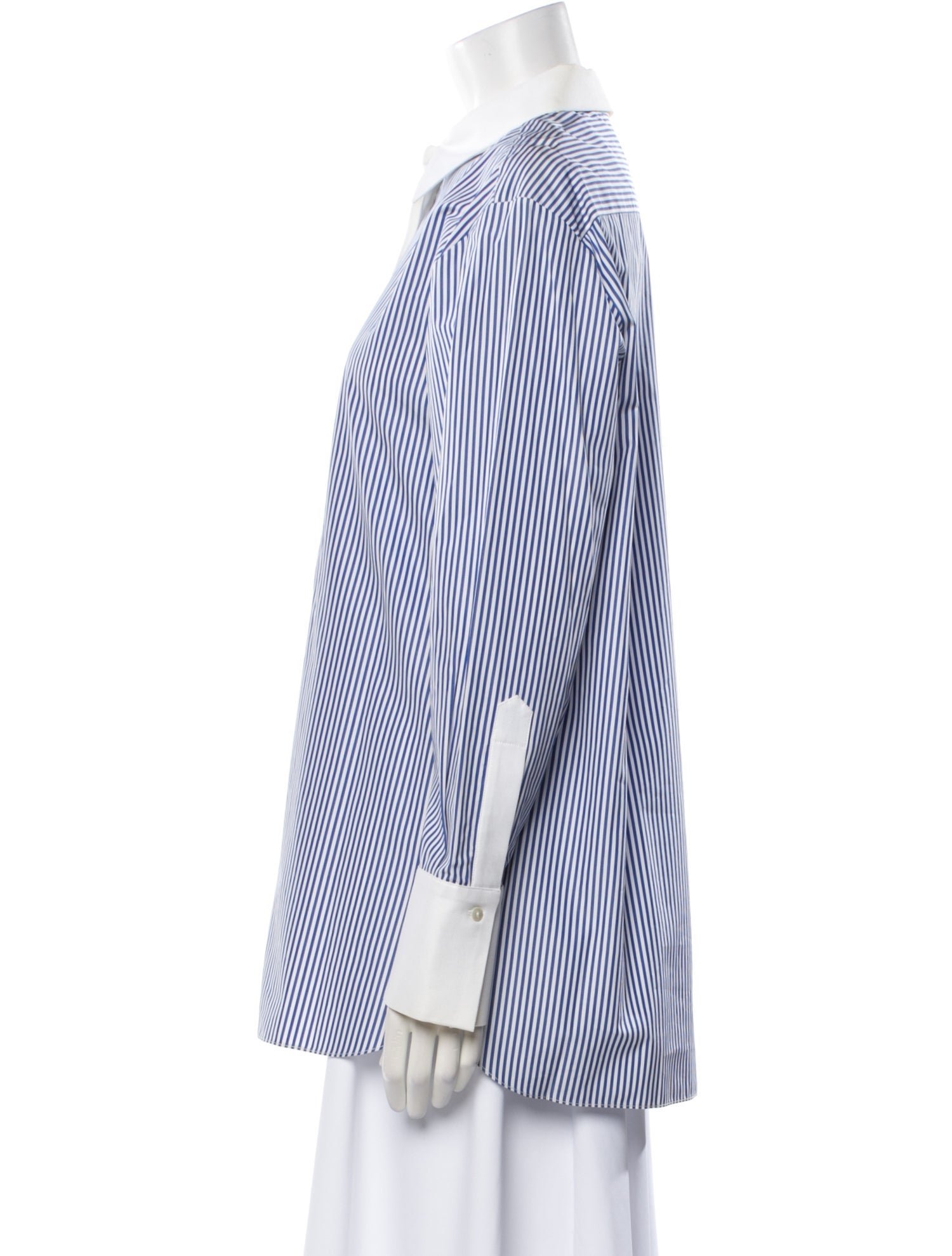 Partow Striped Long Sleeve Button-Up Top