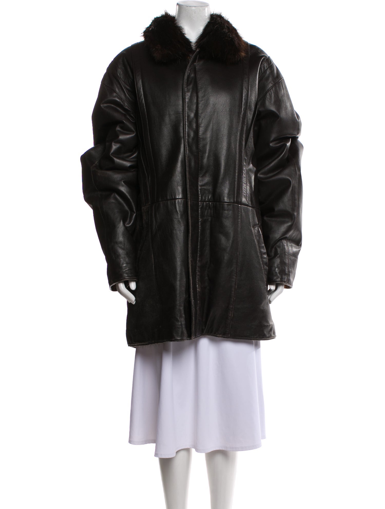 Nigbor's of Berlin Vintage Leather Fur Coat