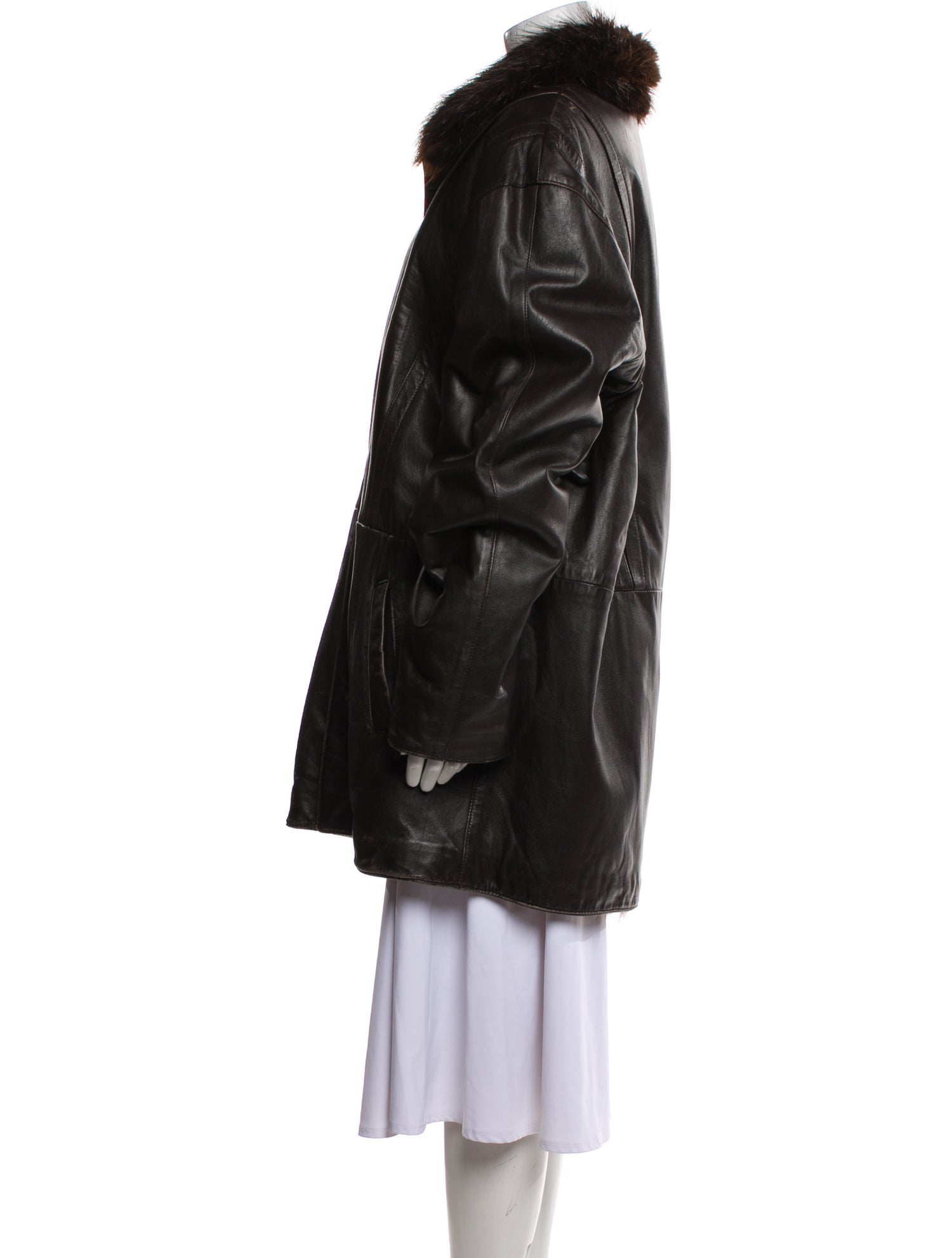 Nigbor's of Berlin Vintage Leather Fur Coat