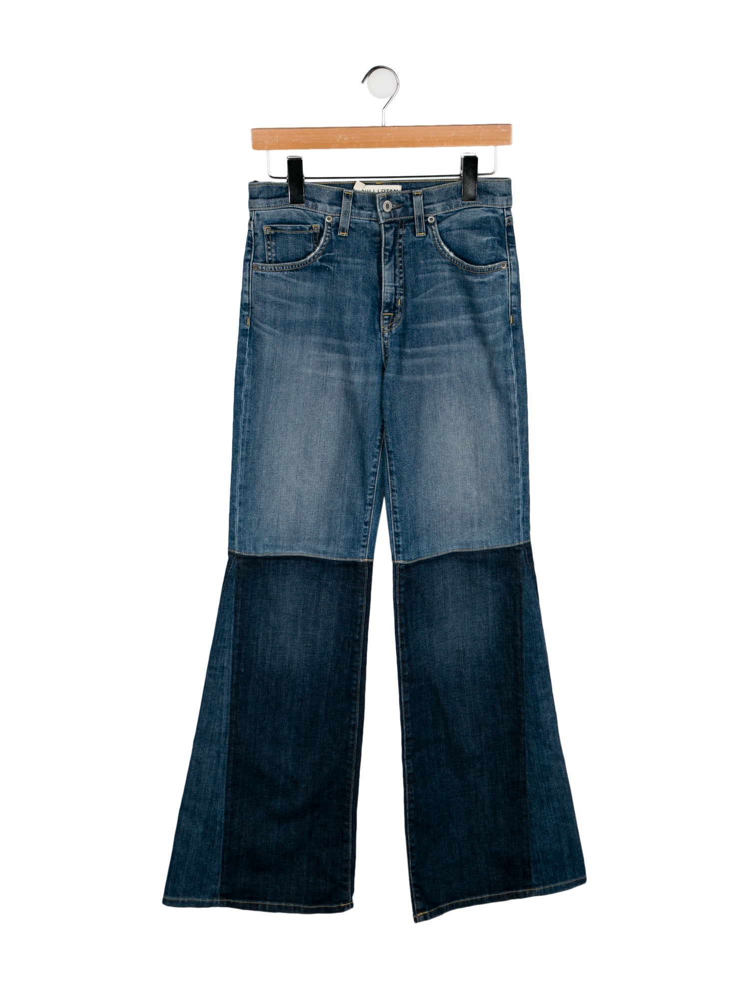 Nili Lotan Mid-Rise Wide Leg Jeans