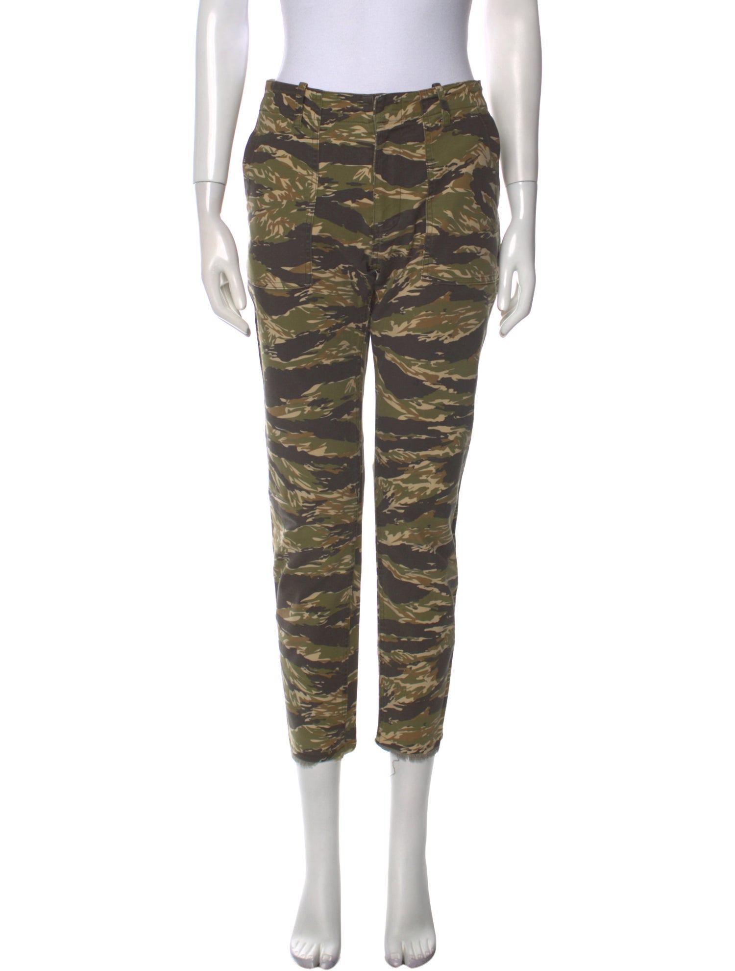 Nili Lotan Camouflage Print Straight Leg Pants