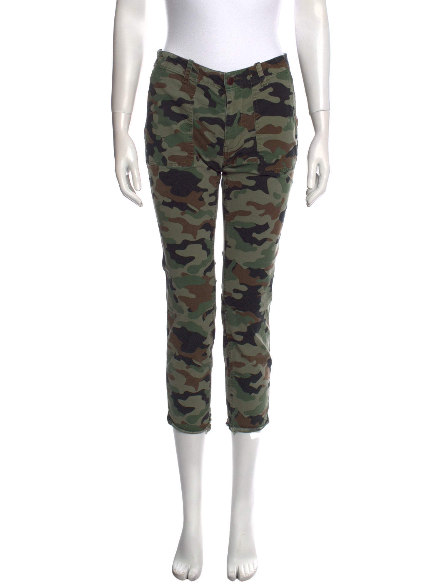 Nili Lotan Camouflage Print Skinny Leg Pants